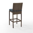 thumbnail image 3 of Crosley Bradenton 31" Wicker Patio Bar Stool in Brown and Navy (Set of 2), 3 of 5