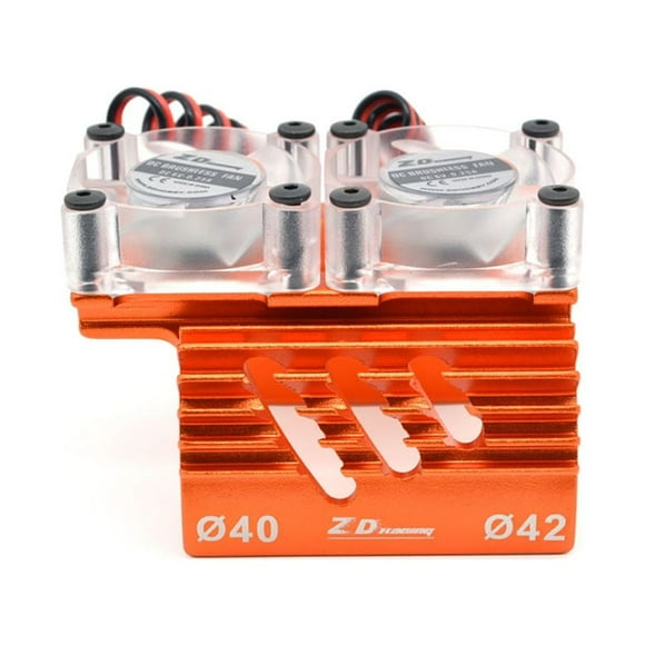 Refroidisseur de Moteur de Voiture RC Ventilateur de Refroidissement en Métal pour Traxxas X-Maxx Orange