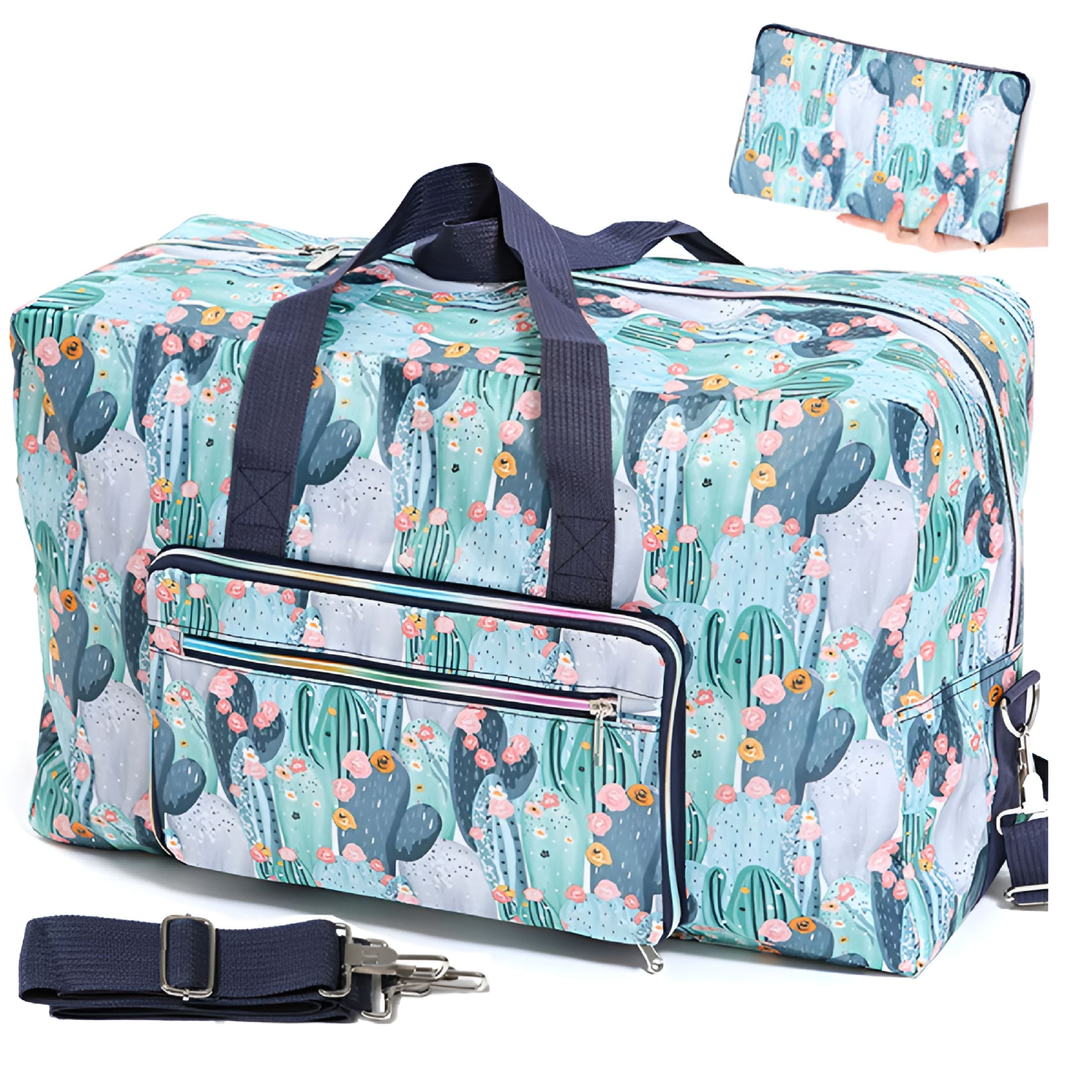BESTSKY 22" Overnight Carry On Weekender Bag for Women Girls Foldable Travel Duffle Bag