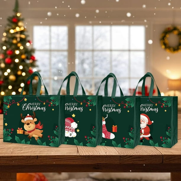 Bolsa de Regalo de Navidad Bolsa de Regalo Portátil Bolsa de Navidad No Tejida Bolsa de Compras