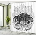 thumbnail image 5 of Ambesonne Saying Shower Curtain, Wanderlust Follow Dreams, 69"Wx84"L, Black and White, 5 of 5