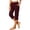 Wine, variant on Aihuaihua Women's High Waisted Straight Leg Capri Pants Stretch Lightweight Trousers for Work Golf Casual Capri Leggings with Pockets