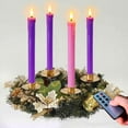 Set of 4 LED Advent Candle Lights BatteryOperated Taper Candles for