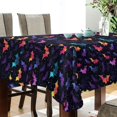 thumbnail image 3 of JSTEL Rainbow Bat Halloween Table Cloth Rectangle 54 x 72 Inch Tablecloth Anti Wrinkle Table Cover for Dining Kitchen Parties, 3 of 6