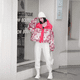 thumbnail image 5 of Chaquetas de invierno para mujer 2024, gruesas, cálidas, cortas, con cuello alto, 90 % plumón de pato blanco, chaqueta holgada con estampado retro para mujer, 5 of 5