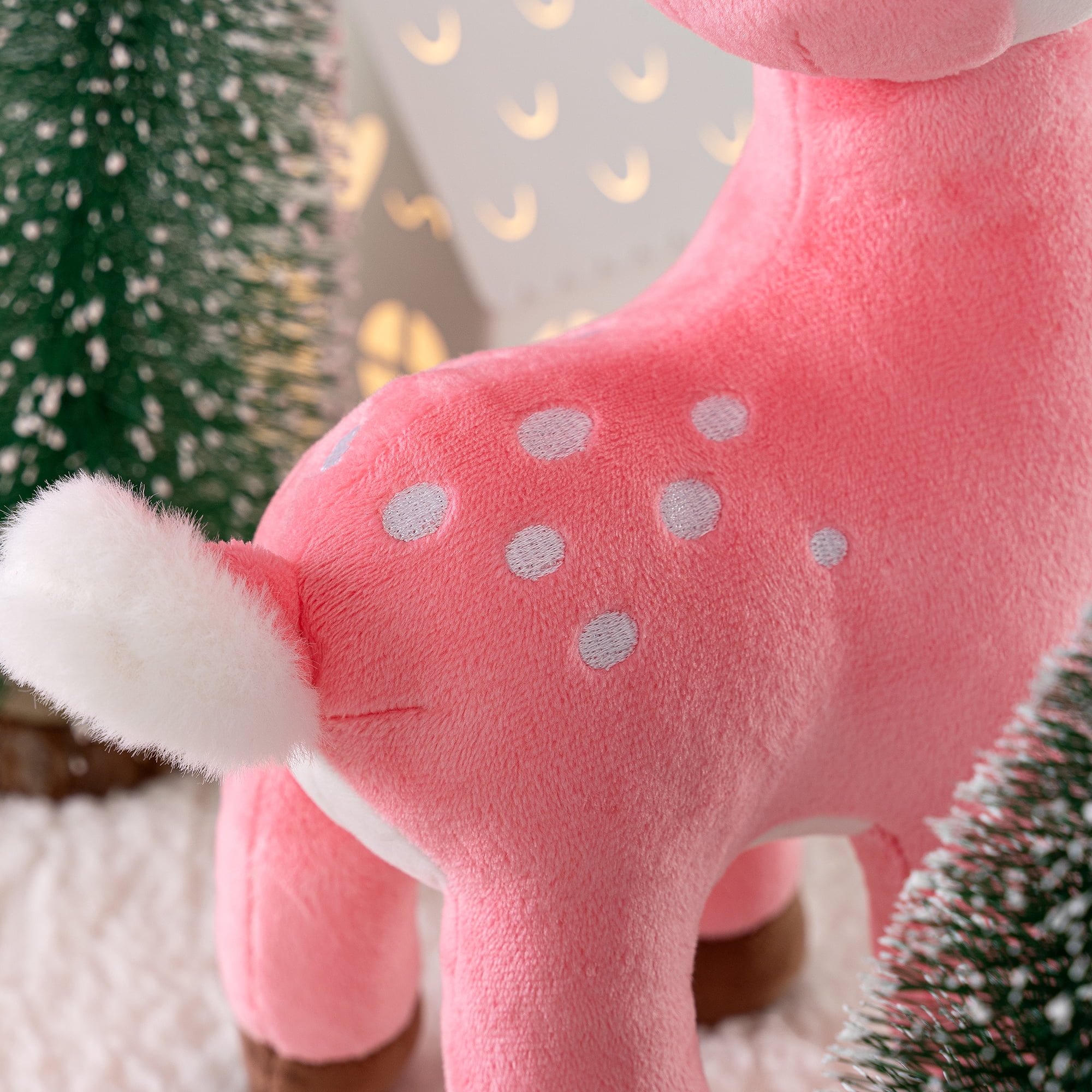 Lazada Sika Deer Stuffed Animal Toys Plush Christmas Deer Christmas Decoration Christmas Toy Pink 12