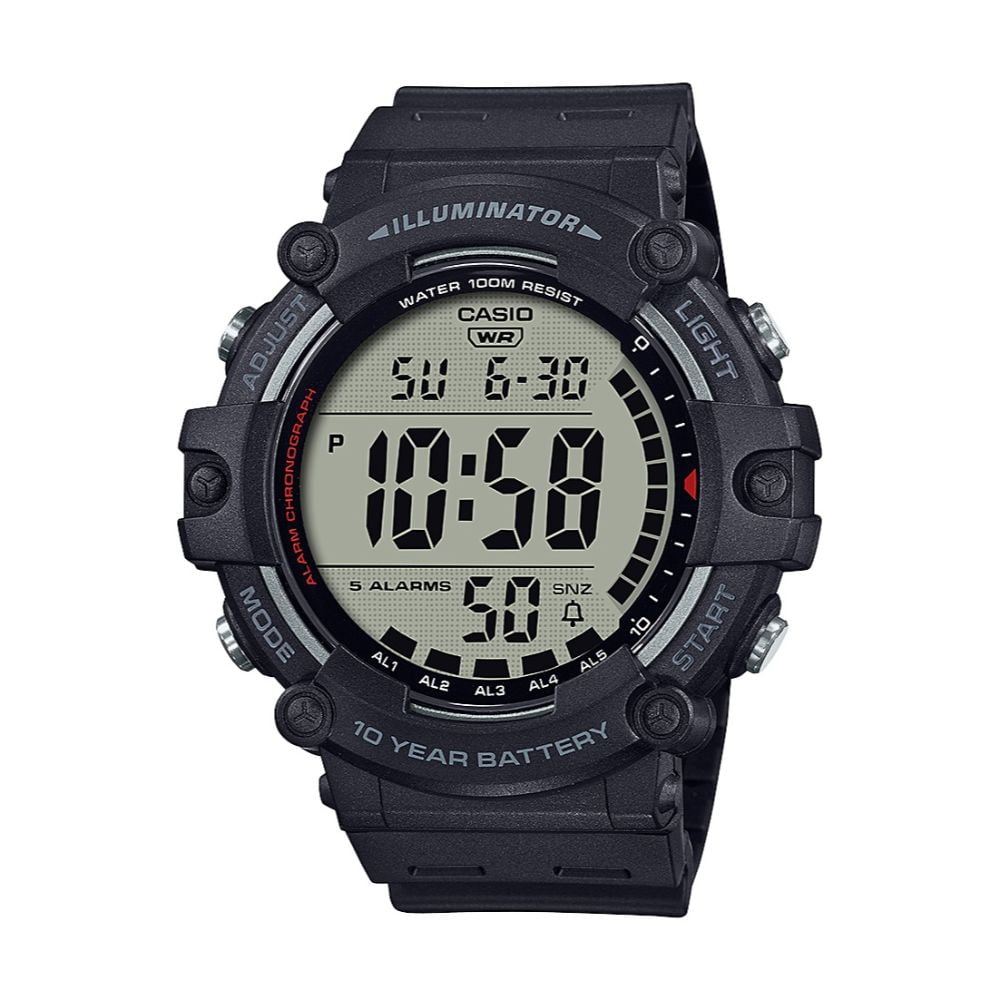 Casio - Casio Men's AE1500WH-1AV Wide Face Digital Black Resin Strap Watch - Walmart.com