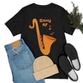 thumbnail image 1 of Saxy Af Saxophone Music Fashion Unisex Jersey Short Sleeve All Sizes Tee, 1 of 10