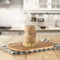 thumbnail image 4 of Wooden Dish Brush, Natural Wood Dish Scrub Brush with Sisal Bristles for Cleaning Pots Pans and Sink, Eco-Friendly Kitchen Scrubber, 1 Pcs, 3.14x2.16", 4 of 6