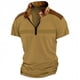 thumbnail image 2 of pstuiky Camisas de manga corta para hombre, Blusa de manga corta con cuello alto, manga corta, bloque de color y cremallera para hombre camisas casuales para hombre xxxl, 2 of 3