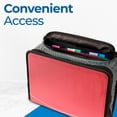 thumbnail image 5 of Case-it The Mighty Zip Tab Zipper Binder - 3 Inch O-Rings - 5 Color Tab Expanding File Folder - Multiple Pockets - 600 Sheet Capacity - Comes with Shoulder Strap - Coral D-146, 5 of 7