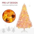 thumbnail image 5 of Resenkos 6FT Tall Prelit Artificial Christmas Tree with Realistic Branches, 250 Warm White LED Lights & 1000 Tips, Pink, 5 of 7