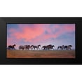 thumbnail image 2 of PHBurchett 24x14 Black Modern Framed Museum Art Print Titled - Horse Run VIII, 2 of 5