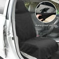 thumbnail image 4 of Car Seat Covers Waterproof Auto Seat Cover Car Front Seat Covers Universal Car Washable Non-Slip Seat Protectors Sweatproof Towel Seat Covers for Swimming, Running, Workouts, 1 Pc Black, Topboutique, 4 of 8