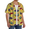 thumbnail image 4 of Honeii 's 90s Audio Tape for men's short-sleeved button-up collared shirt featuring a pocket, perfect for beach vacations, and travel adventures., 4 of 5