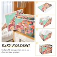 thumbnail image 2 of Yayeee Collapsible Storage Bin with Lid Fabric Closet Decorative Basket with Handles, Cityscape Painting, 2 of 7