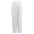 thumbnail image 6 of LLYwey Capris Pants For Women Plus Size Fashion Women Summer Casual Loose Cotton and Linen Pocket Solid Trousers Pants Female Hiking Pants Long Pant Style H1110 White XXL, 6 of 7