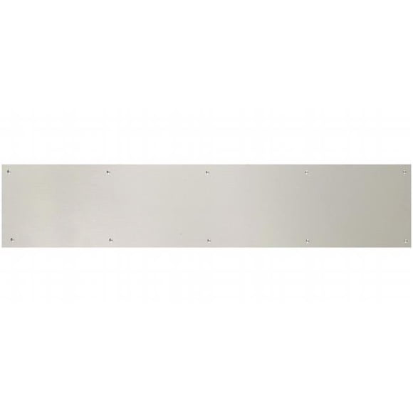 Plaque de Coup de Pied en Nickel Satiné 8 x 30 Po.