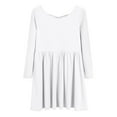 thumbnail image 4 of Staki Girls Long Sleeve Dress Girls Dress Fall Winter Dress, Girl Long Sleeve Ruffle Smocked Holiday Princess Dresses for Kids(White,10-11 Years), 4 of 7