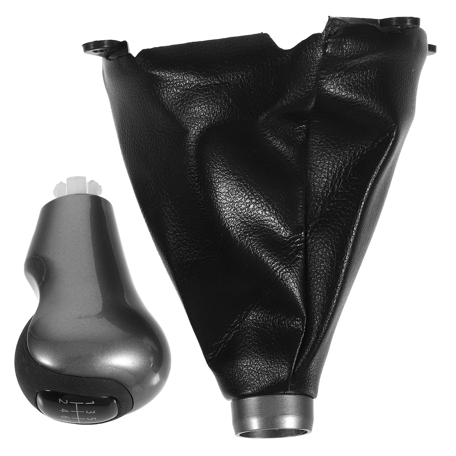 AURARMLET 1Set Easy Install Black Manual Gear Shift Knob and Protective Shift Boot Cover