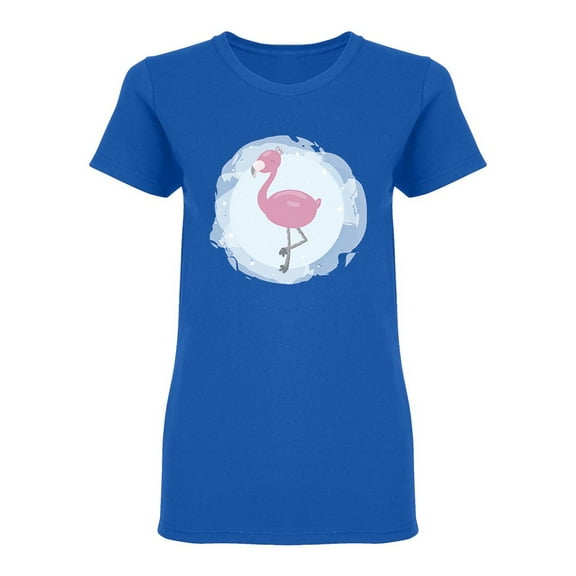 Cartoon Pink Flamingo Shaped Tee Women's -Image by Shutterstock