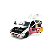 Jada Toys Sanrio 1:24 1986 Toyota Trueno (AE86) Die-Cast Car & Aggretsuko️ Figure
