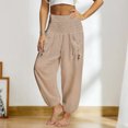 thumbnail image 1 of Pantalones De Yoga Pantalones deportivos de yoga para mujer, pantalones de baile de ballet Harem, ropa de baile de verano para mujer (caqui XL) Cgtredaw para Mujer Caqui T L, 1 of 8