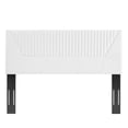 thumbnail image 3 of Tufted Headboard, Twin, White, Velvet, Mid Century Bedroom, Modern Contemporary Boutique HB35257, 3 of 9