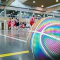 thumbnail image 4 of Reflective Basketball Wear-resistant Cool Glowing Luminous Colorful Basketball for Adults, 4 of 6