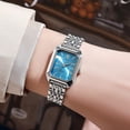 thumbnail image 3 of Resicozy Classic Square Watches for Women 2026 with Numerals Ladies Casual Fashion Dress Watch Silver with Green Face, 3 of 3