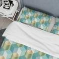 thumbnail image 4 of Designart 'Retro Hexagon Pattern IV' Mid-Century Modern Duvet Cover Set, 4 of 4