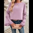 thumbnail image 4 of Blusas de Larga Acampanadas y Holgadas para Mujer, Otoño e Invierno 2025, Temperamentales, para Mujer Rosa S, 4 of 10