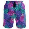 2024 Summer Hawaii Beach Shorts For Men Casual Fashiong 3D Print Leaf