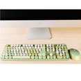 thumbnail image 3 of Seitruly Teclado de juego USB inalámbrico Color mezclado tecla redonda Panel de plástico teclado de teléfono móvil tapa de llave desmontable teclado Juegos de teclado y mouse para computadora No.2, 3 of 6