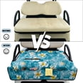 thumbnail image 6 of COEQINE Easy-Carry Golf Cart Seat Cover, Foldable Design with Handle for Storage, Universal Size Quilted Polyester, 4 Front Pockets, Machine Washable, Plumeria Starfish Ocean, 6 of 8