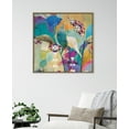 thumbnail image 5 of Kate and Laurel Sylvie Abstract Flower Love Framed Canvas Wall Art by Nikki Chu, 30x30 Gold, Modern Colorful Abstract Floral Art for Wall, 5 of 6