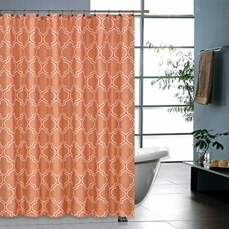 UPC 678298208394 product image for Regal Home Collections Printed Geo Lattice Shower Curtain, 70 by 72-Inch, Coral  | upcitemdb.com