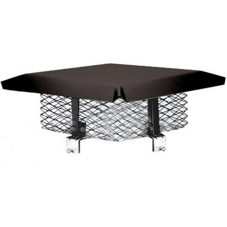 Fireplace Chimney Caps: Master Flow Roofing Supplies 8 in. x 8 in. Adjustable Galvanized Chimney Cap in Black SCCA