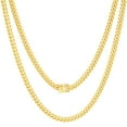 thumbnail image 2 of Nuragold 14K Real Yellow Gold Solid Miami Cuban Link Chain Necklace 16"-30" (2.7mm-11mm) Italian Jewelry for Men & Women, 2 of 28