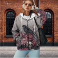 thumbnail image 5 of Yuyamidu Ravens Hoodie Womens Zip Up Hoodies Oversized Sweatshirts Fall Outfits Fashion Crewneck Women's Casual Oversized Loose Fit Pullover Sweatshirts M, 5 of 8