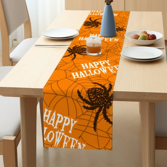 Boovnll Table Runner, Halloween Printed Table Runner Restaurant Tablecloth Factory Direct Imitation Linen Placemat Napkin, Table Runners, Table Decor, Coffee Table Decor