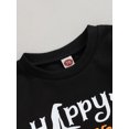 thumbnail image 5 of LMLYSoH Baby Halloween Romper Long Sleeve Round Neck Bat Letter Print Bodysuit Newborn Clothes, 5 of 9