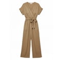 thumbnail image 5 of Sentmoon Summer Outfit Women Rompers V Neck Solid Color Regular Fit Summer Jumpsuits for Gym and Workout, 5 of 5