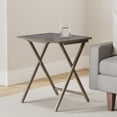 thumbnail image 2 of 5pc XL Oversized Tray Table Set, Rustic Grey, 2 of 6