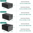 thumbnail image 4 of Dextrus Shoe Box Family Kit Clear Shoe Storage Organizers, Set of 18 PCS, 6 Small Size, 6 Medium Size, 6 X-Large Size Shoe Case Container Stackable Shoe Storage Box Drawer, Black, 4 of 8
