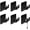 6 Packs-Black, variant on 6 Pack Self Adhesive Wall Hooks, Heavy Duty 44LB Max, 304 Stainless Steel Silver Sticky Hooks, Towel Robe Coat Hooks for Bathroom, Shaver & Hat Hanging