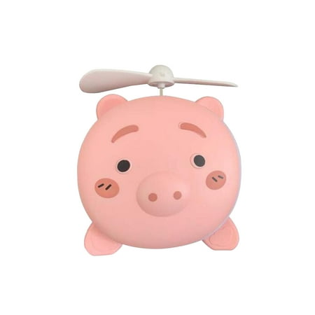 

Pig Beauty Mirror Pocket Fan Usb Rechargeable Mini Handheld Fan Led Light