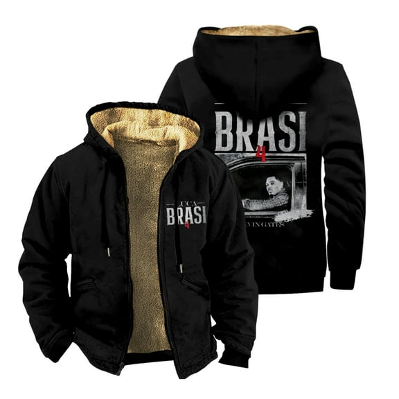 Kevin Gates Luca Brasi 4 Zipper Jacket Unisex Long Sleeve Thickened Winter Parka Streetwear Coat