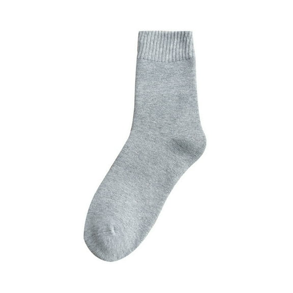 Fgnfyis Women's Casual Comfortable Solid Color Warm Mid Calf Womens Socks Everyday Light Gray