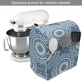 thumbnail image 2 of Geometric Stand Mixer Cover, Concentric Circles Mosaic Tiles Consist of Smaller Dots in Blue Shades Design, Kitchen Appliance Organizer Bag Cover with Pockets, 5 Quarts, Blue and White, by Ambesonne, 2 of 4